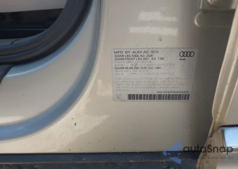 2014 Audi Q5 Premium from USA, damaged, VIN WA1CFAFP4EA096930